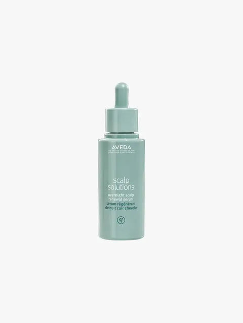 Aveva Scalp Solutions DHT Free Shampoo in a light mint green dropper bottle, centered on a solid off-white background.