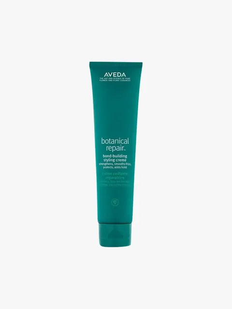 Aveca Botanical Repair Hair Scalying Styling Cream in a teal squeeze tube, centered on a light gray background.