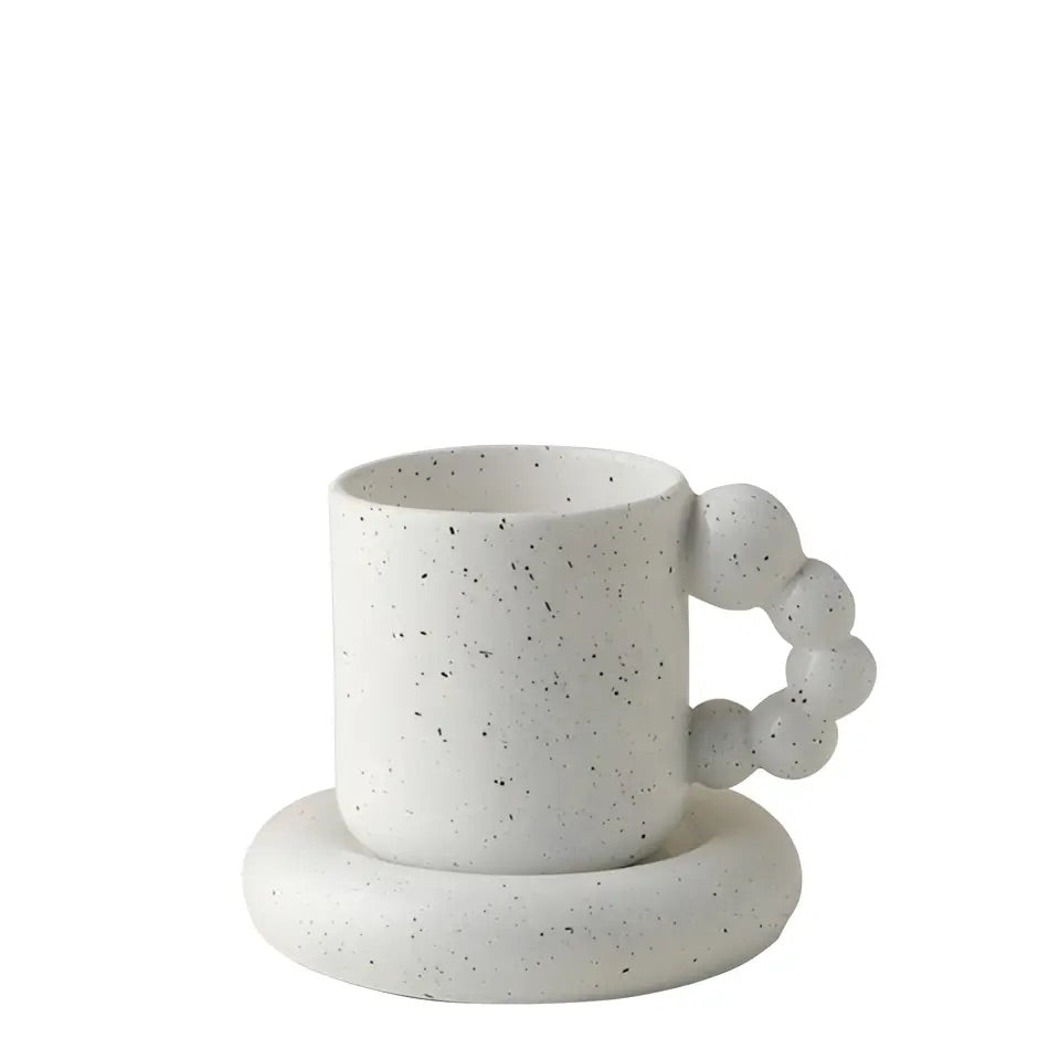Ceramic Mug Set Bulle - Ink Splashed Pearl Handle