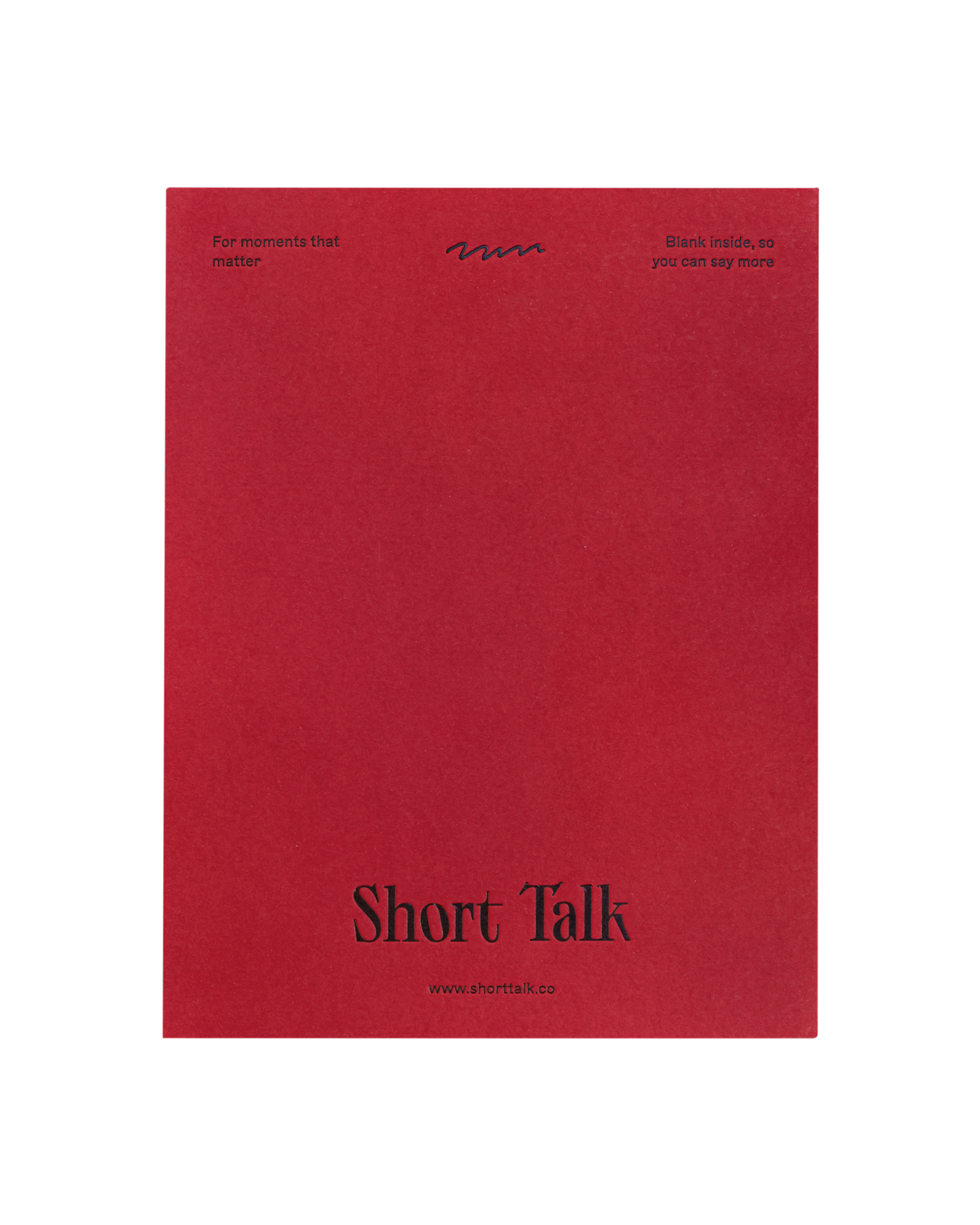 Red book cover with 'Short Talk' text on a white background