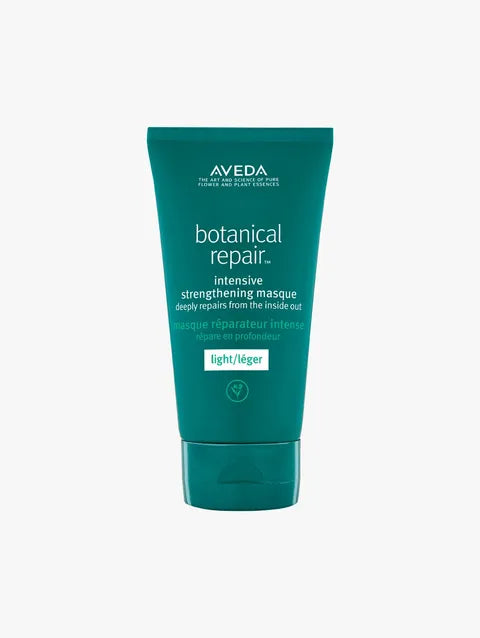 Aveva Botanical Repair Intensive Strengthening Masque in a teal squeeze tube, shown against a plain light gray background.