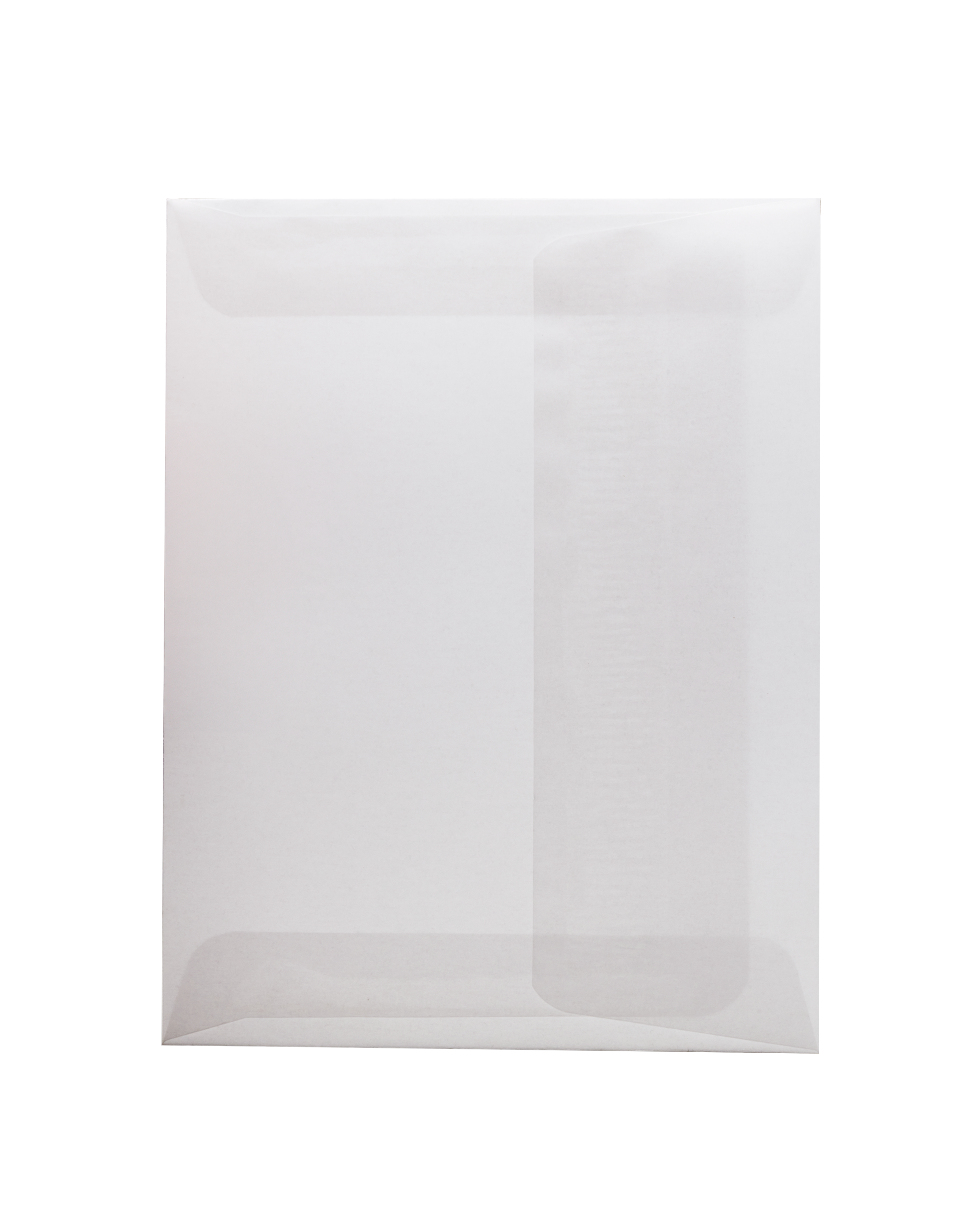 Clear plastic sheet with a white background